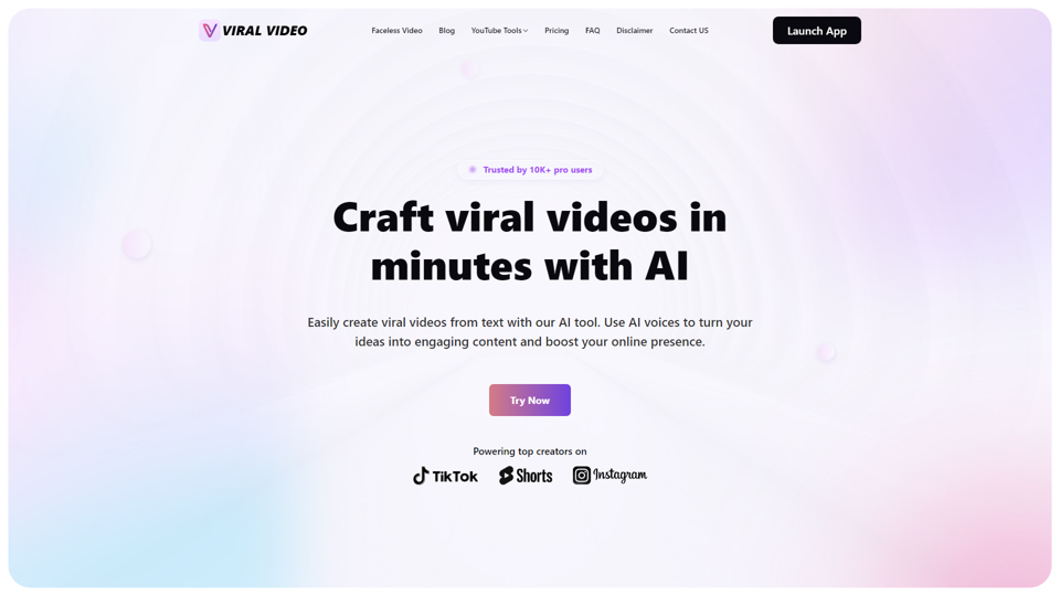 Viral Video - Create viral videos in minutes with AI