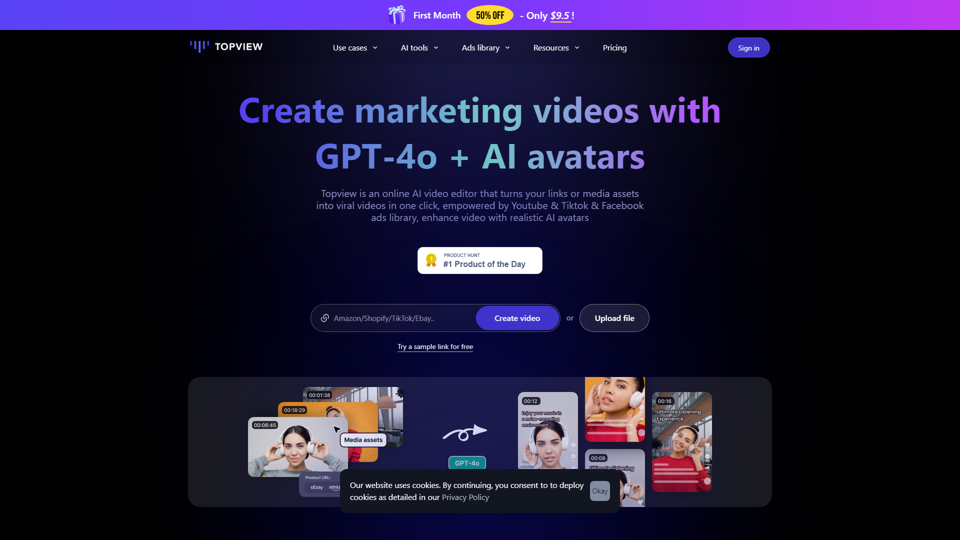 Topview.ai:Free online AI video editor for video creation