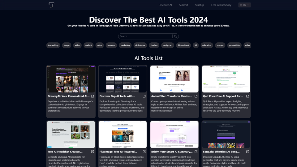 Get your best AI Tools | ToolsApp AI Tools Directory