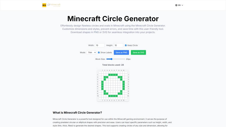 Create Perfect Circles in Minecraft with Minecraft Circle Generator | minecraftcirclegenerate.cc