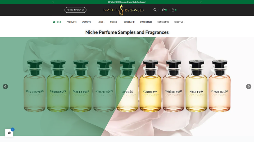 Buy Men & Women Perfume Samples - Samples and Fragrances