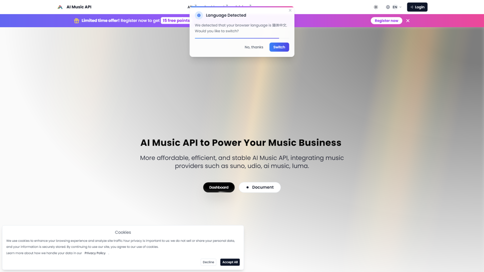 AI Music API - Access udio API, Music AI Models, and More | Udio API